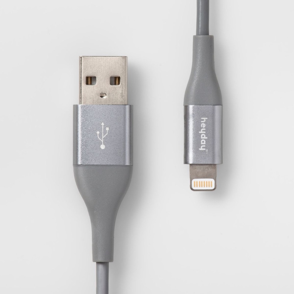 6 Foot Lightning to USB-A Round Charging Cable - heyday